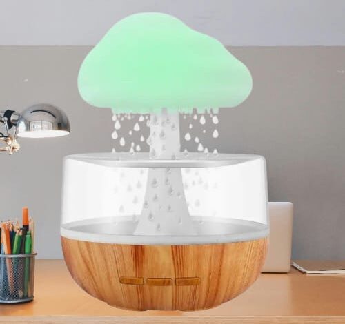 Humidifier with Raining Water Drop